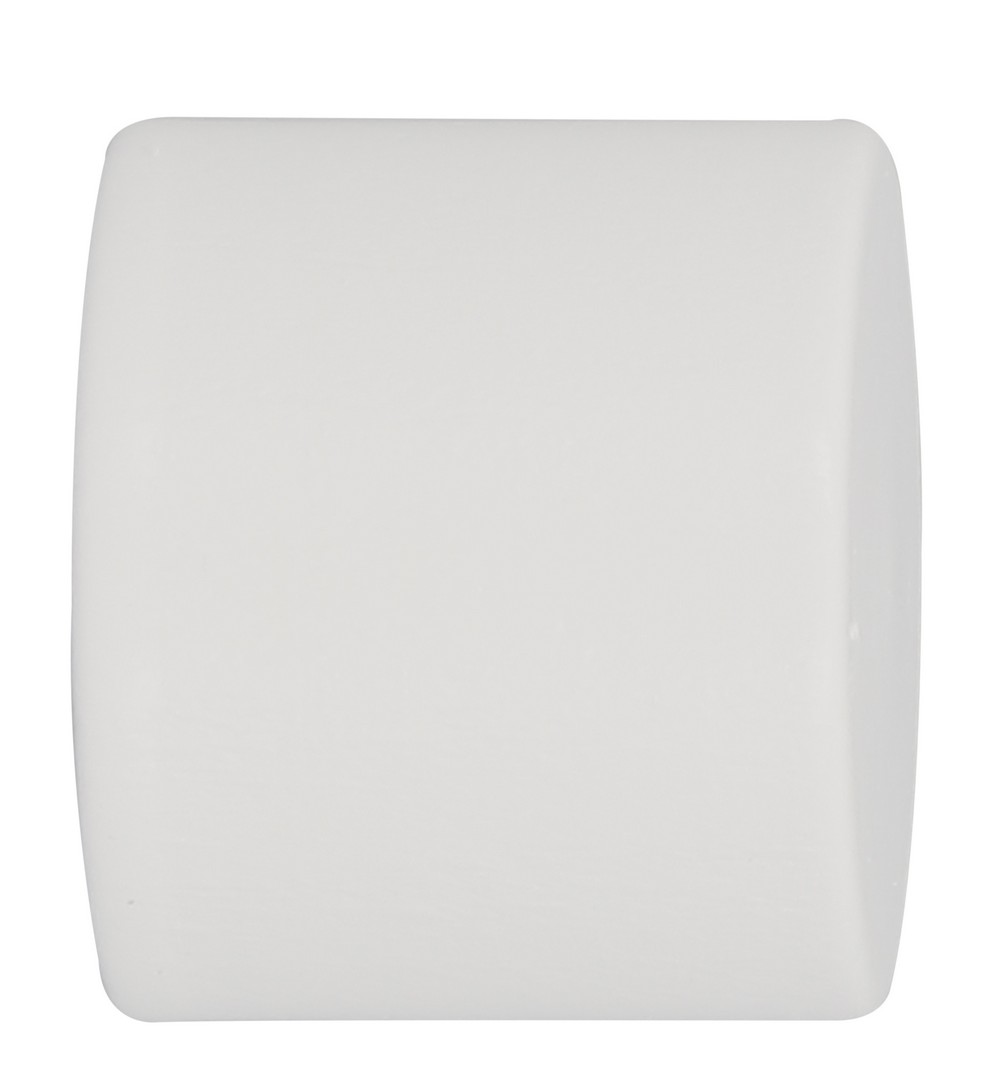 Embout de barre à rideaux bouchon Ø20 à emboîter laqué blanc - INVENTIV