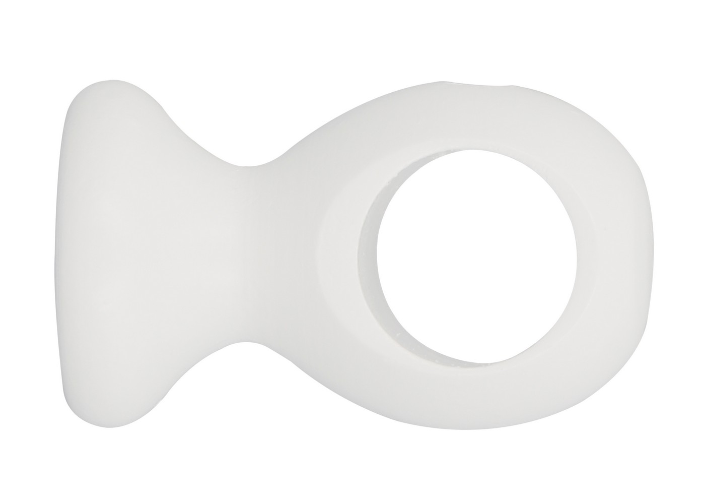 Support plafond de barre à rideau en bois Ø20 42 mm laqué blanc - INVENTIV