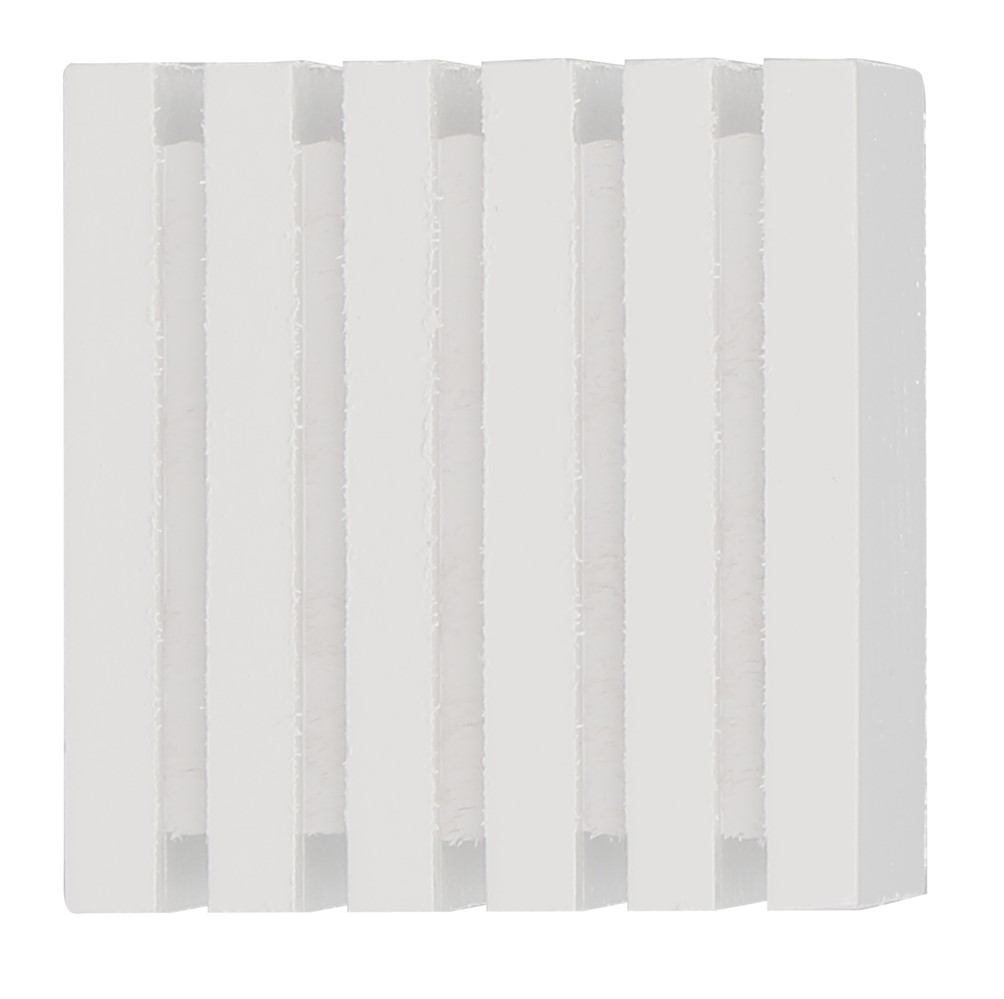 Embout de barre à rideau cube Ø28 à visser laqué blanc - INVENTIV