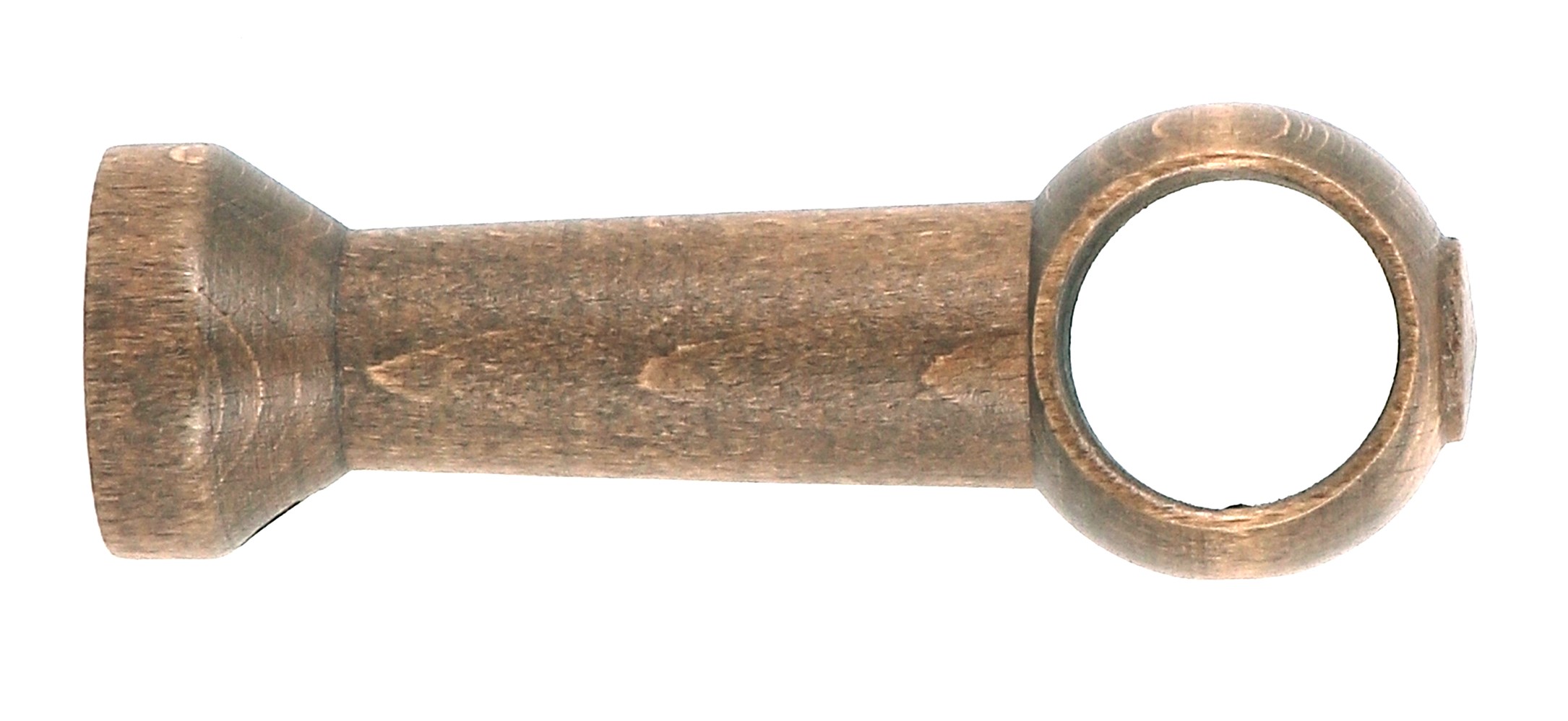 Support de barre à rideau en bois Ø28 oeil fermé 100 mm chêne foncé - INVENTIV
