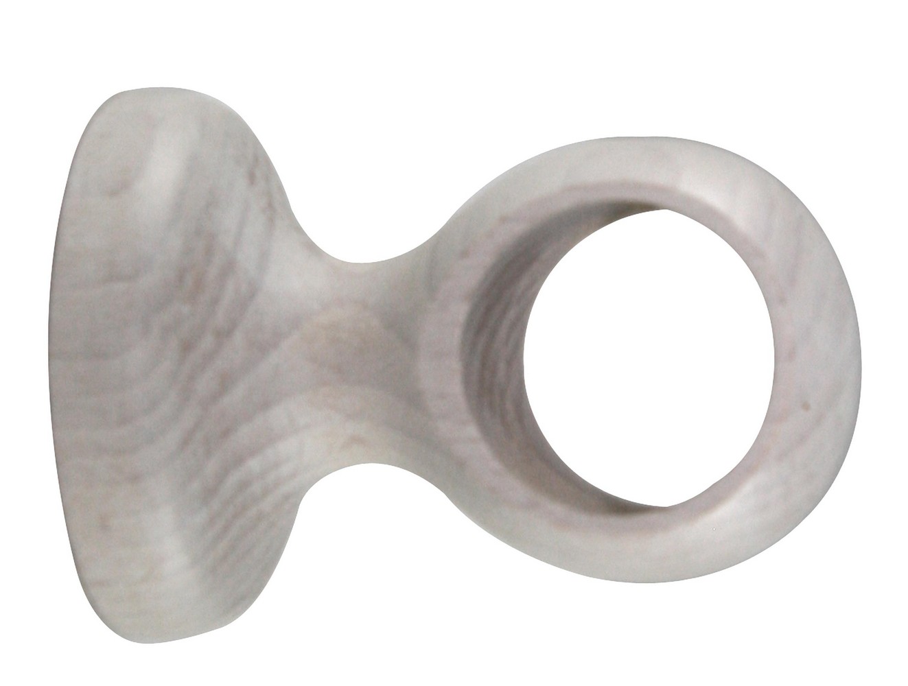 Support de barre à rideau en bois Ø28 monobloc 50 mm blanchi - MOBOIS