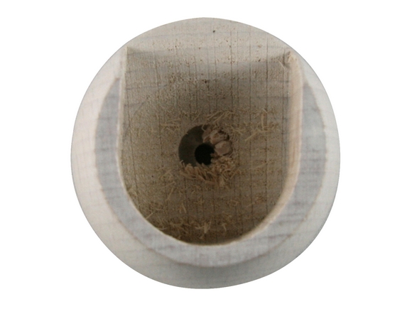 Lot de 2 naissances de barre à rideau en bois Ø28 blanchi - MOBOIS