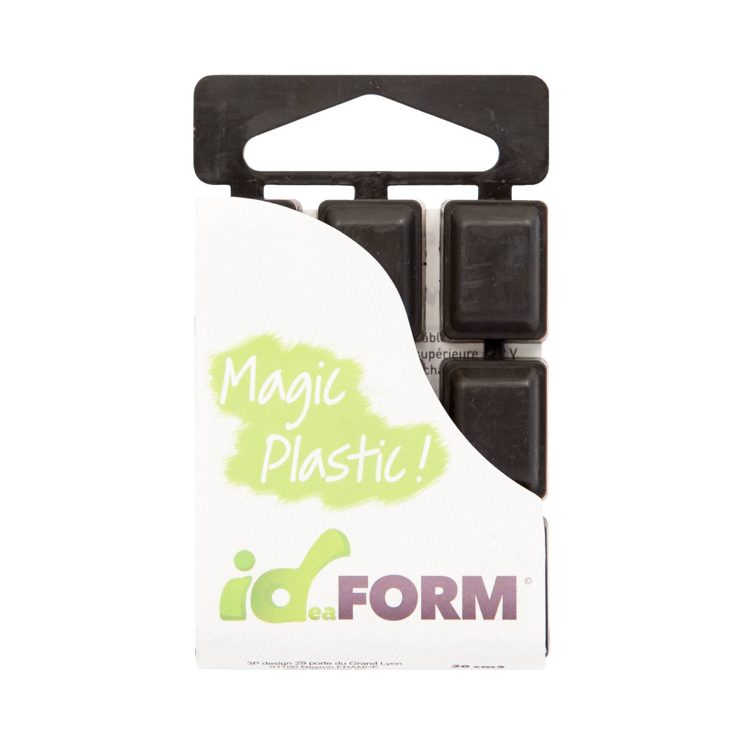 Tablette plastique thermoformable 20 cm3 noir - ID-FORM