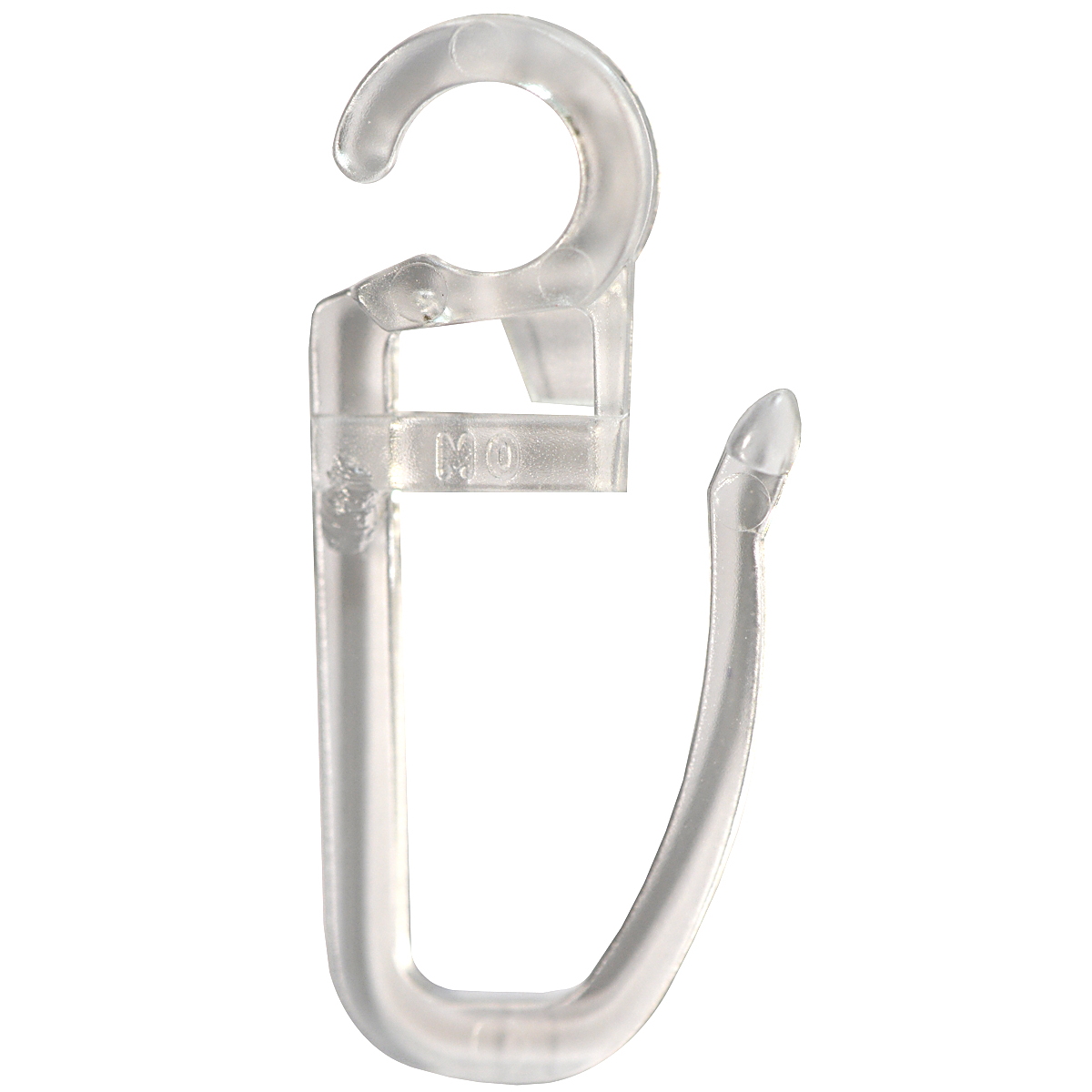 12 agrafes plastique à ruflette Ø11 et Ø20 cristal - MOBOIS