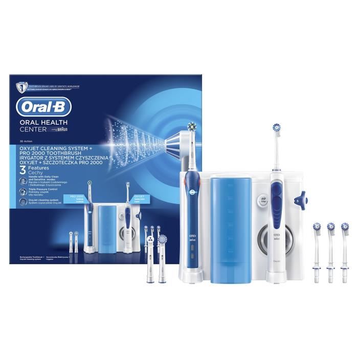 Combiné Dentaire PRO 2000 + Hydropulseur Oxyjet - ORAL-B