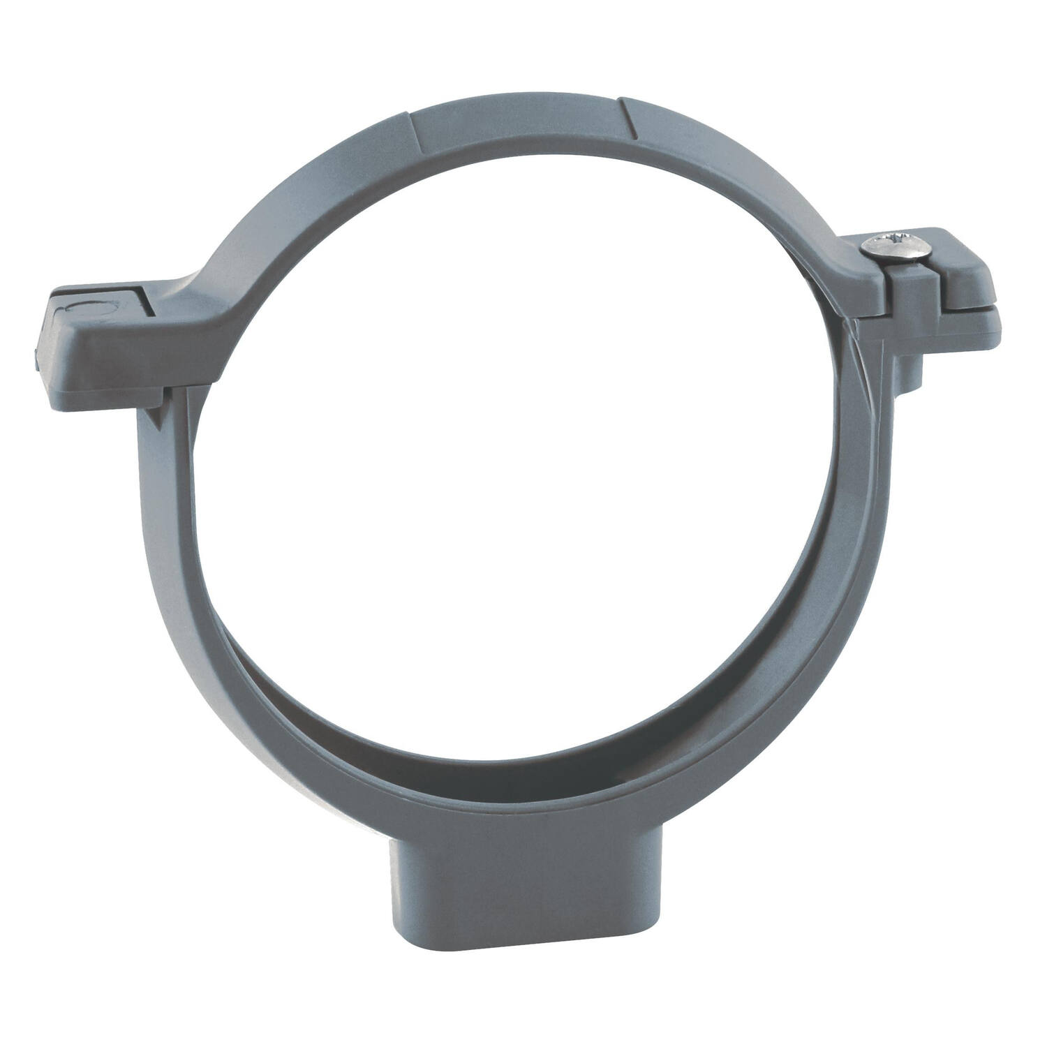 Collier de fixation PVC pour tuyau de descente Ø 80mm gris INTERPLAST