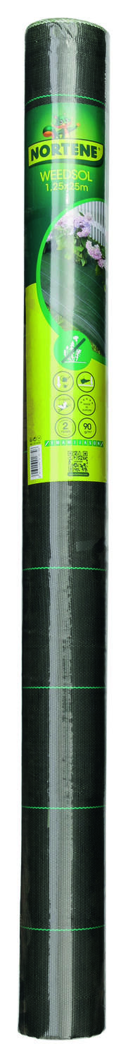 Toile de paillage Polypropylène tissée Weedsol 1,25x25m Vert - NORTENE