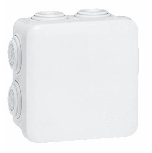 Boîte de dérivation étanche carrée 7 entrées IP55 Plexo 80x8
