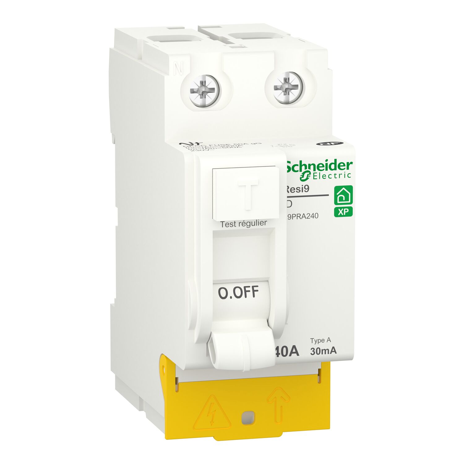 Interrupteur différentiel 2P 40A 30mA Type A Resi9 XP - SCHNEIDER ELECTRIC