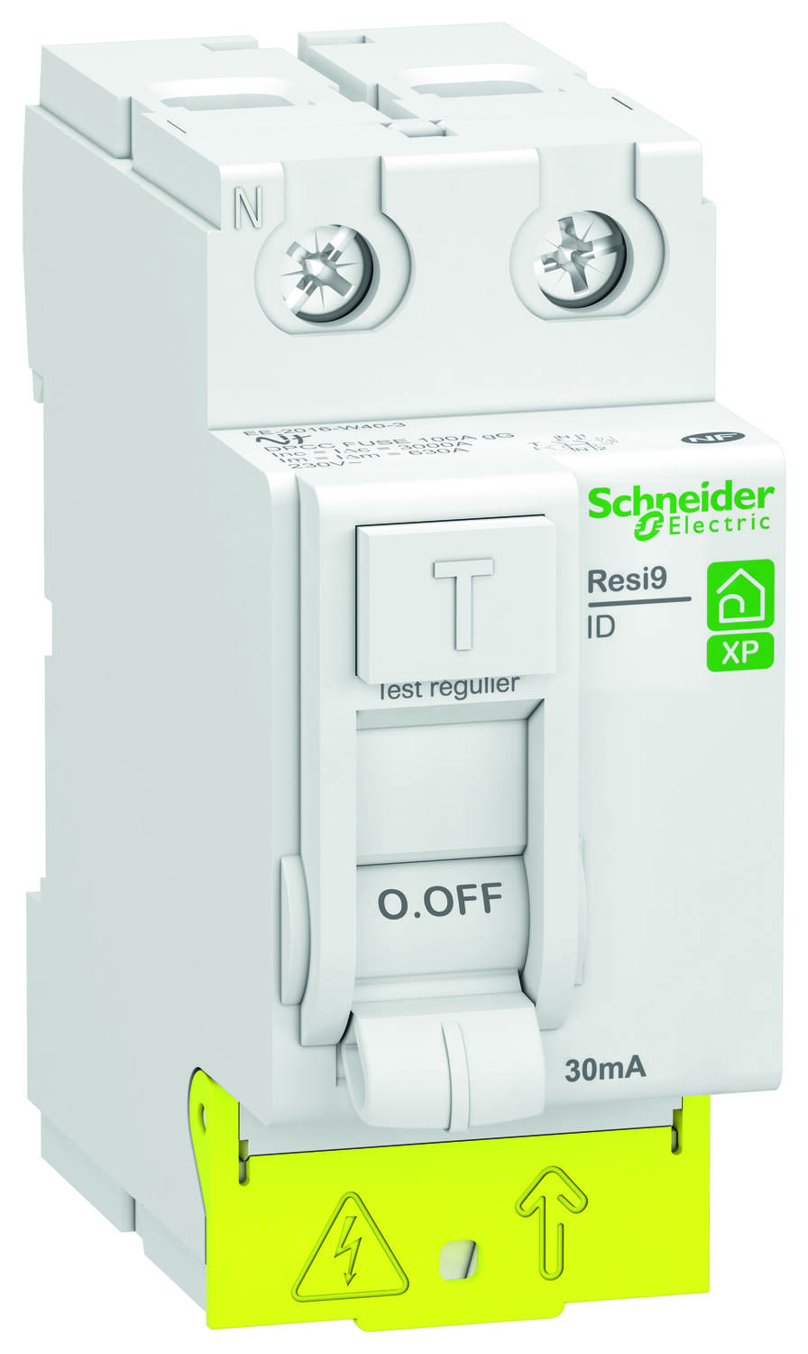 Interrupteur différentiel 2P 40A 30mA Type AC Resi9 XP - SCHNEIDER ELECTRIC