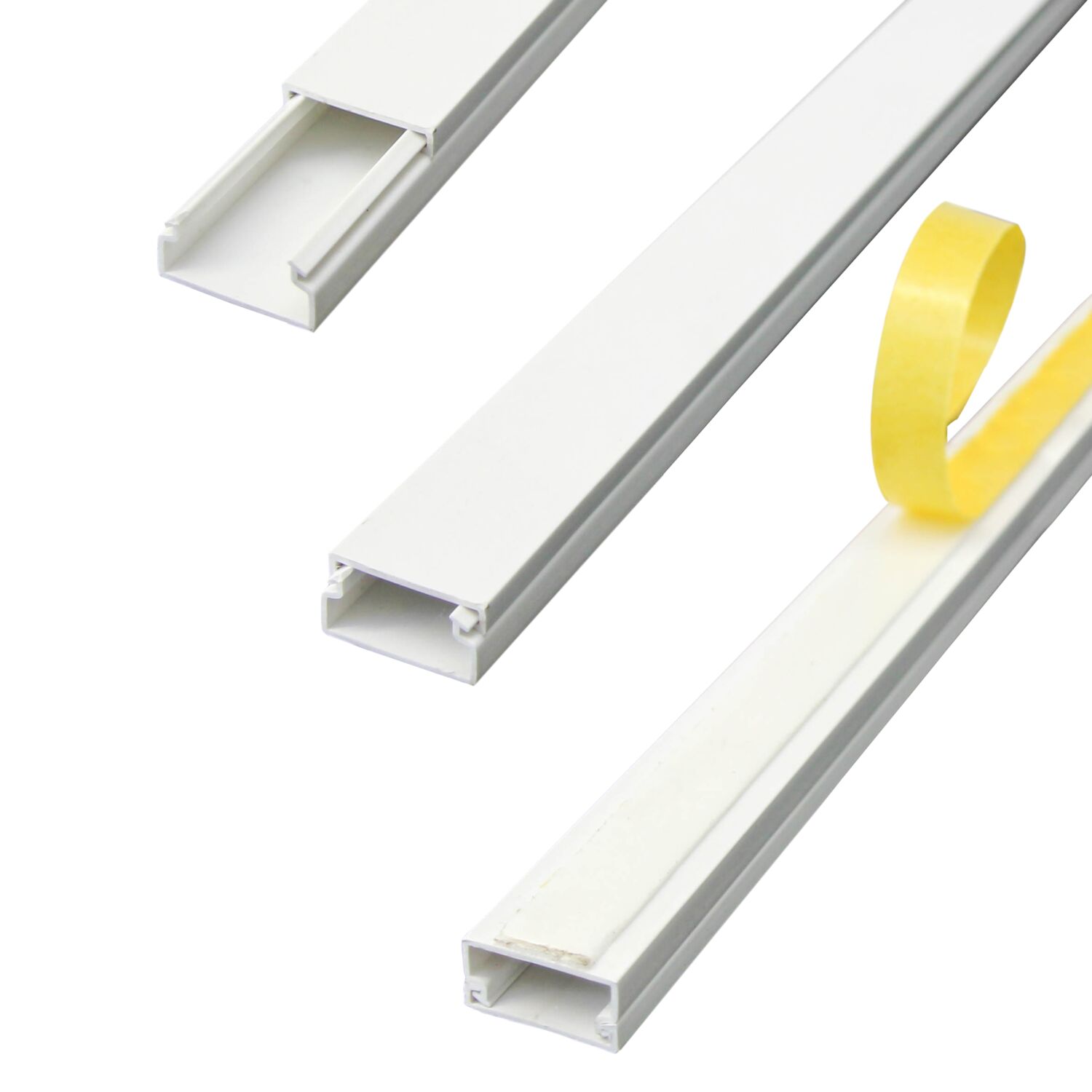 Moulure électrique adhésive 12x7mm 2m blanc