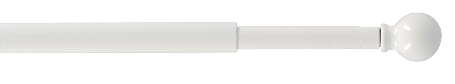 1 tringle de vitrage métal boule Ø7 extensible de 40 à 65cm blanc brillant MOBOIS 
