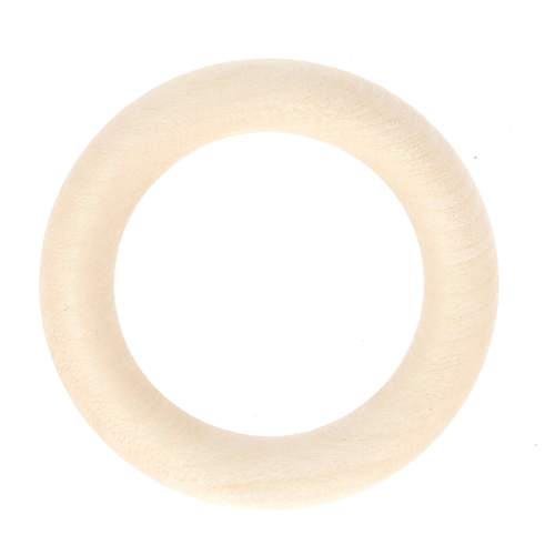 Lot de 10 anneaux bois Ø56 pour tringle à rideau de Ø28 mm coloris érable