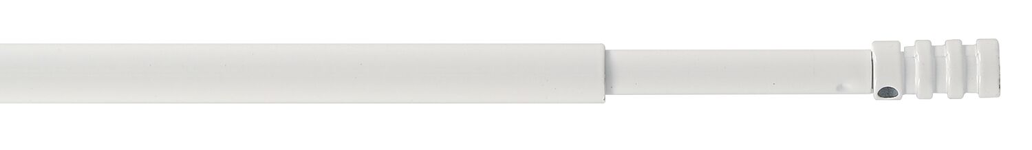 1 tringle de vitrage métal cylindre strié Ø7 extensible de 40 à 65cm blanc brillant MOBOIS 