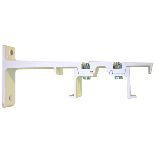 2 supports muraux métal 24x16 double avancée 120mm blanc