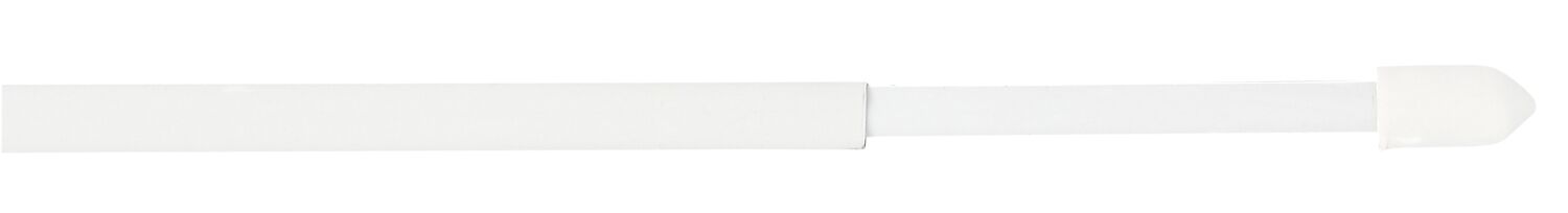 2 tringles de vitrage métal rondes extensibles de 50 à 80cm + 4 pitons plastique blanc MOBOIS