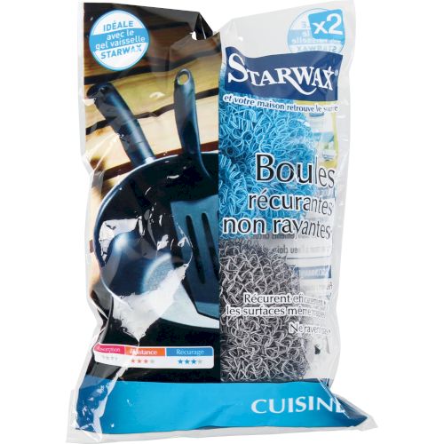 Lot de 2 boules récurantes non rayantes - STARWAX