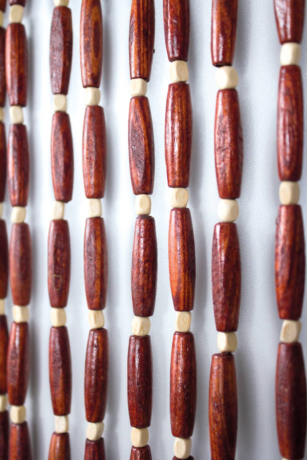 Rideau de porte perles et olives de bois