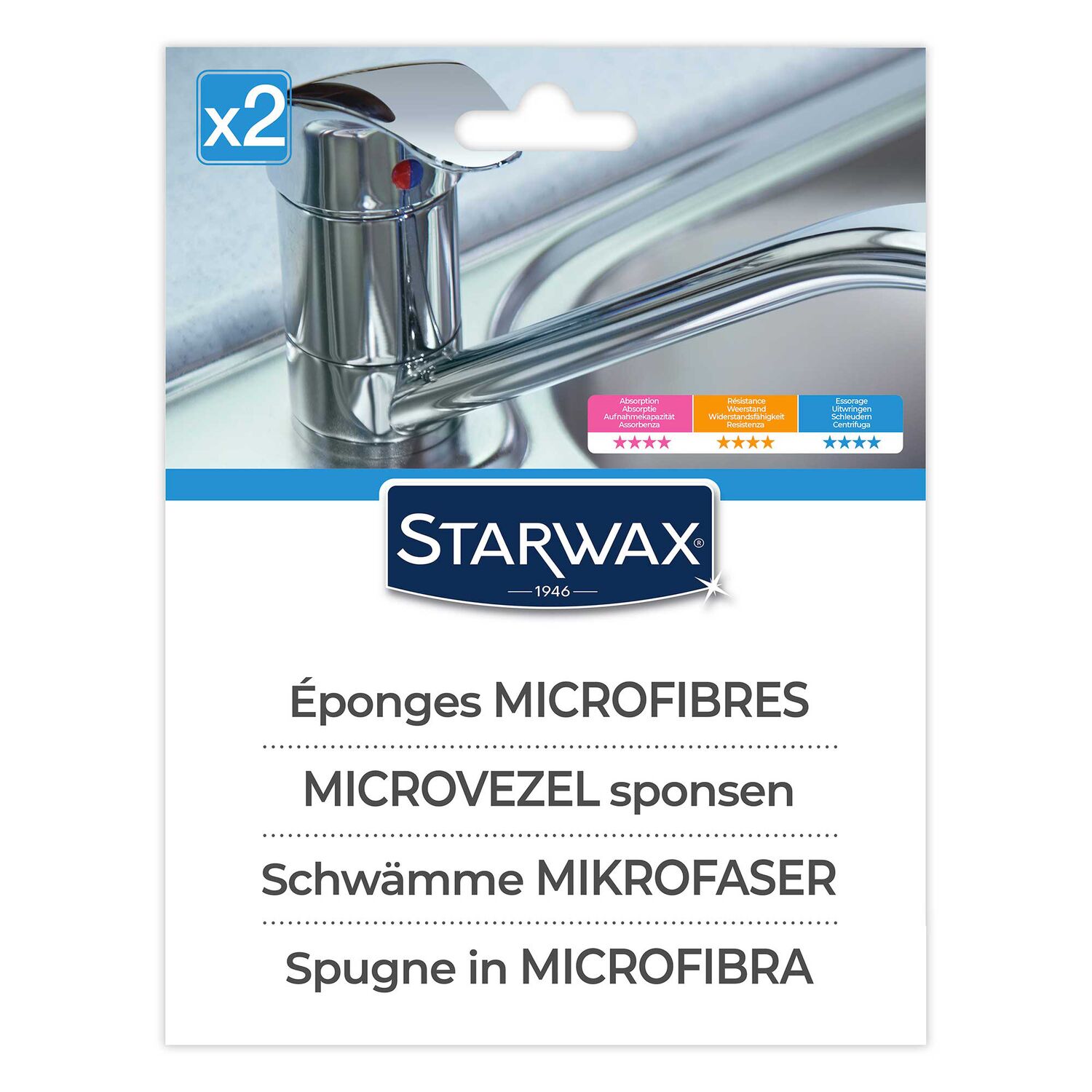 Eponges microfibre x2 - STARWAX