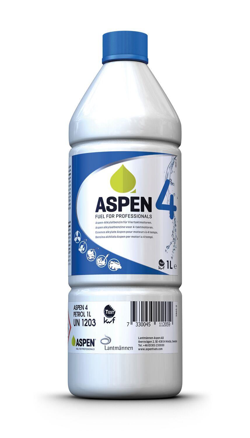 Essence alkylate 4T pour tondeuses, groupes électrogènes et moteurs 4 temps ASPEN