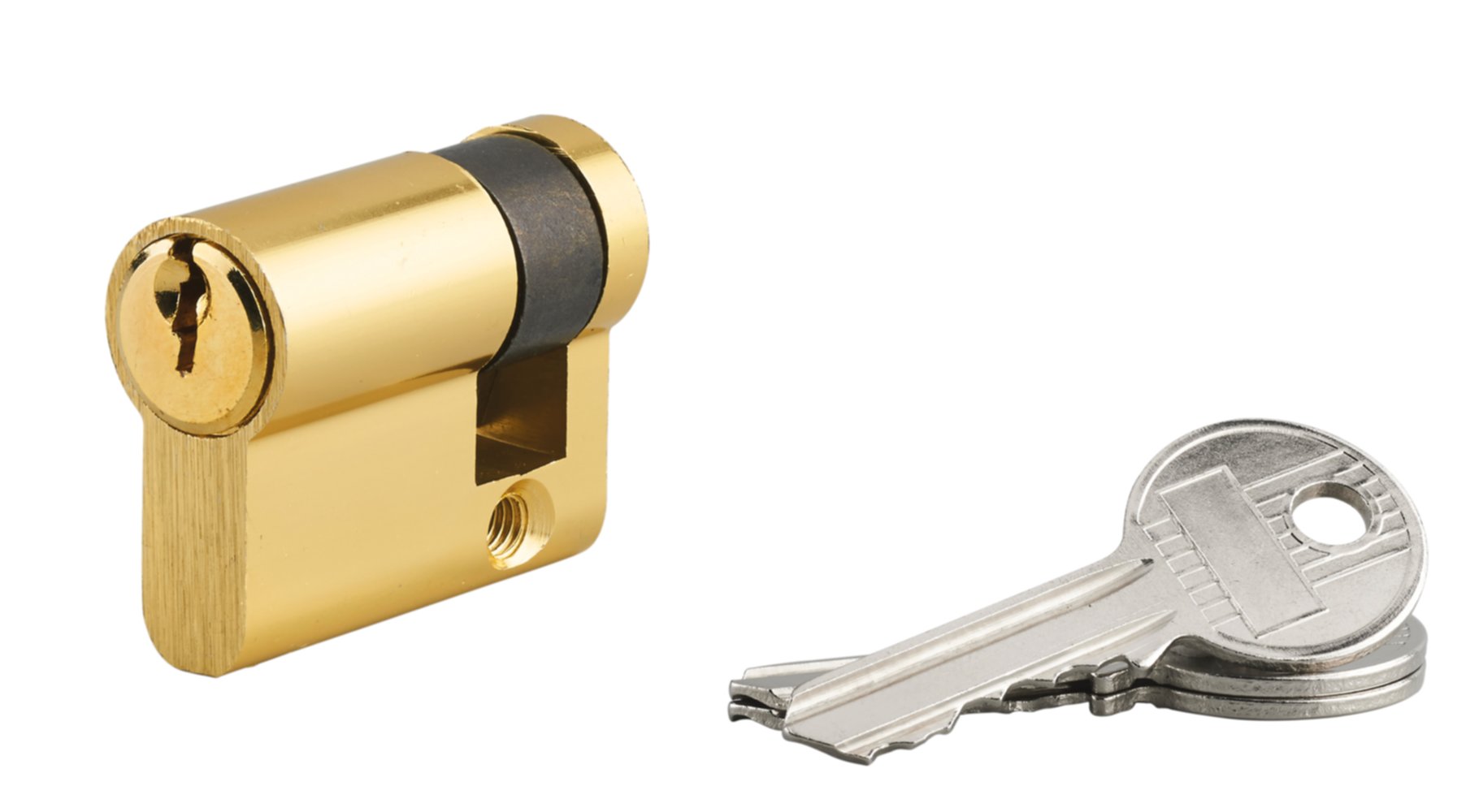 Serrure demi-cylindre Profil Européen 30 x 10mm 3 clés - THIRARD