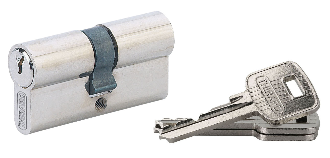 Cylindre profilé std nickelé 40x40mm