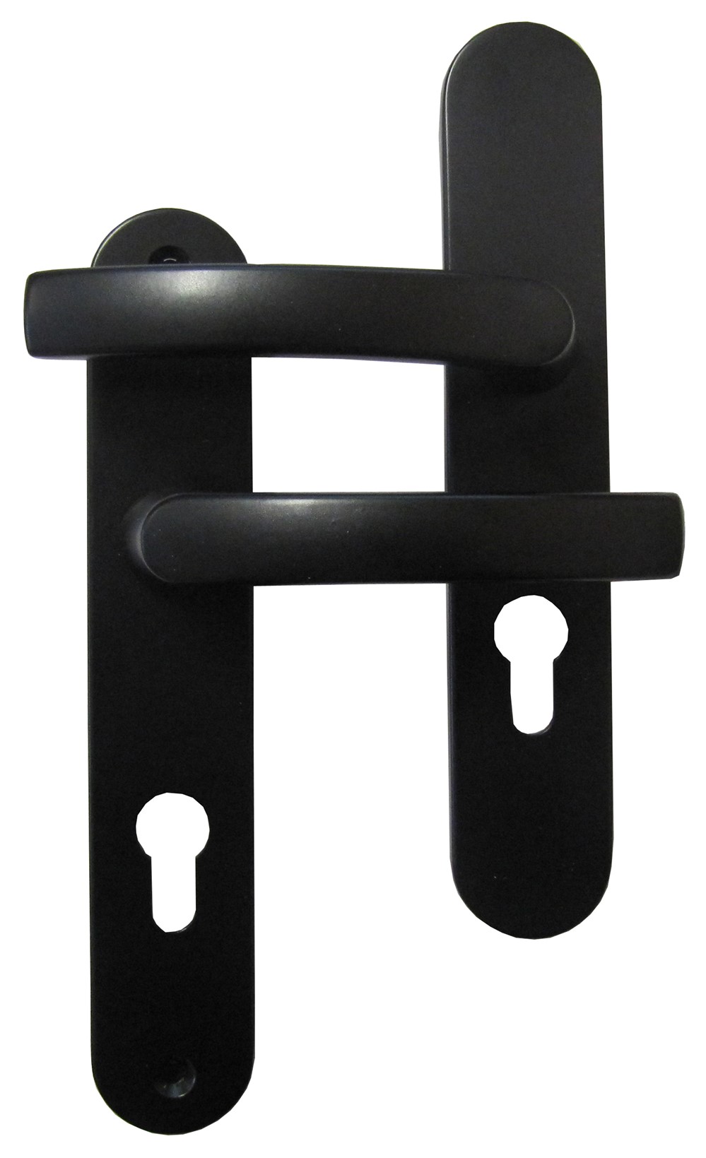 Poignées de porte à cylindre Petra entraxe 195mm Noir - CHAINEY