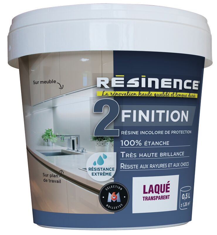 Résine de Finition Laquée transparente 500ml  - RESINENCE