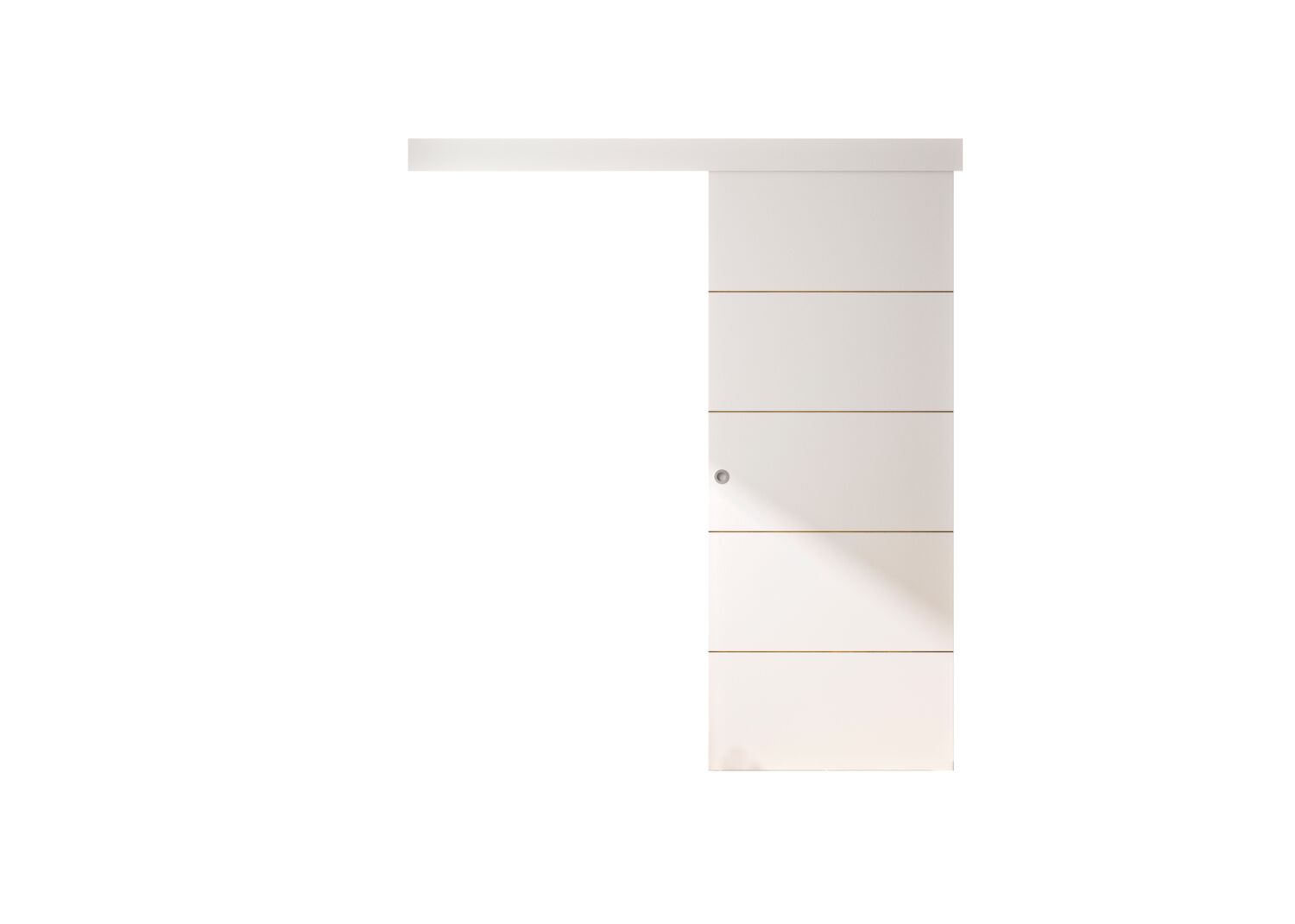 Porte coulissante en applique revêtue Blanc 83cm - OPTIRAIL