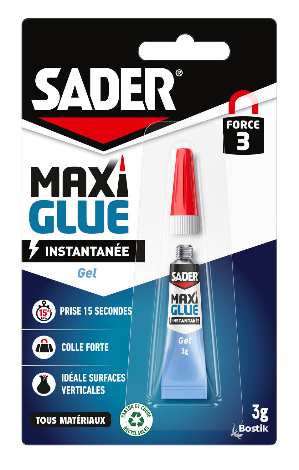 Colle cyanoacrylate Maxiglue Gel 3g - SADER