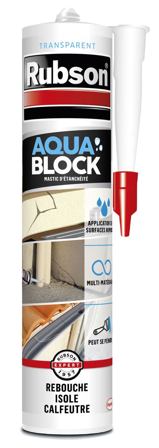 Mastic Transparent Aquablock 280ml - RUBSON