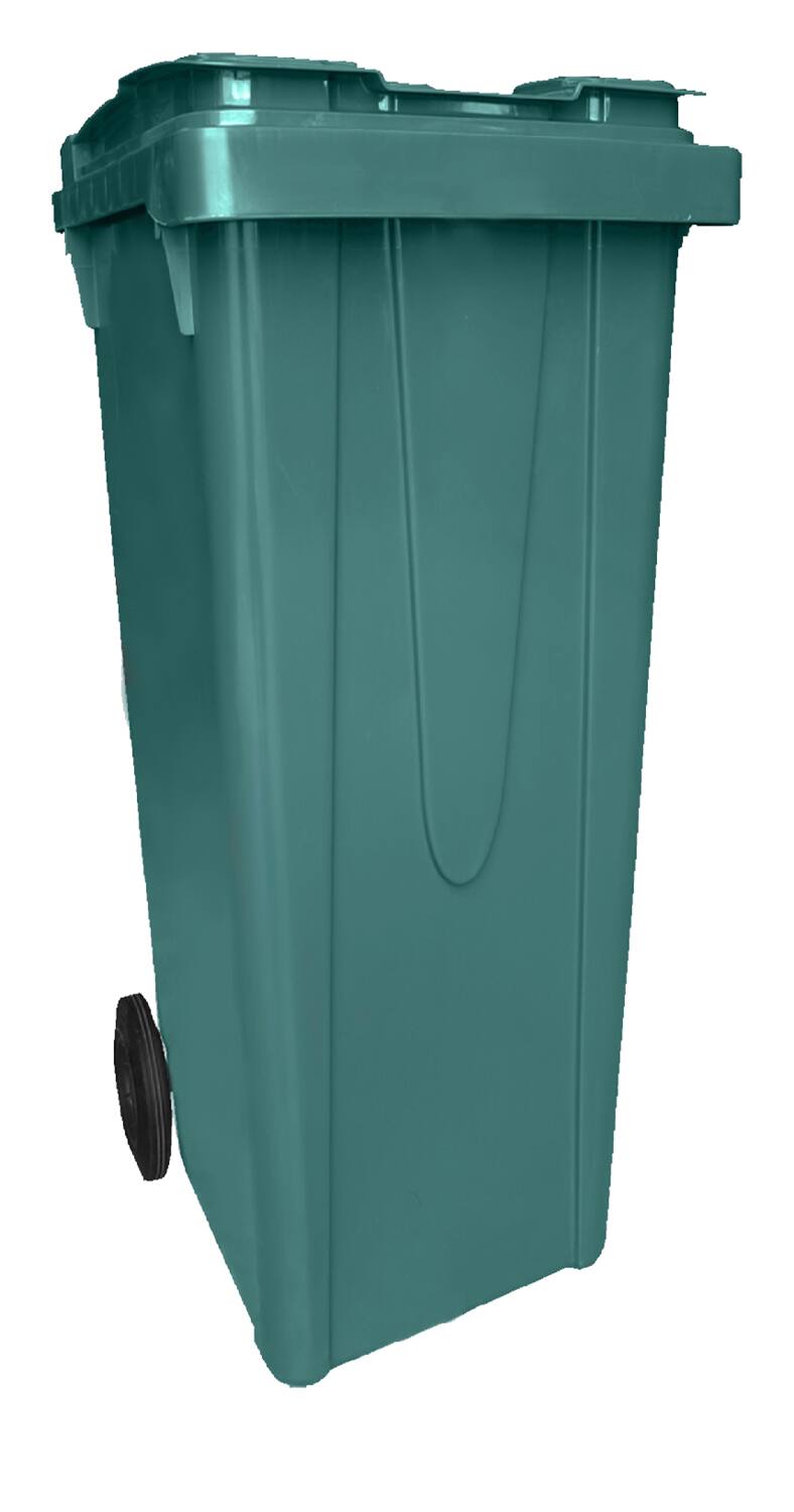 Poubelle homologuée NF EN 8401 vert 120L