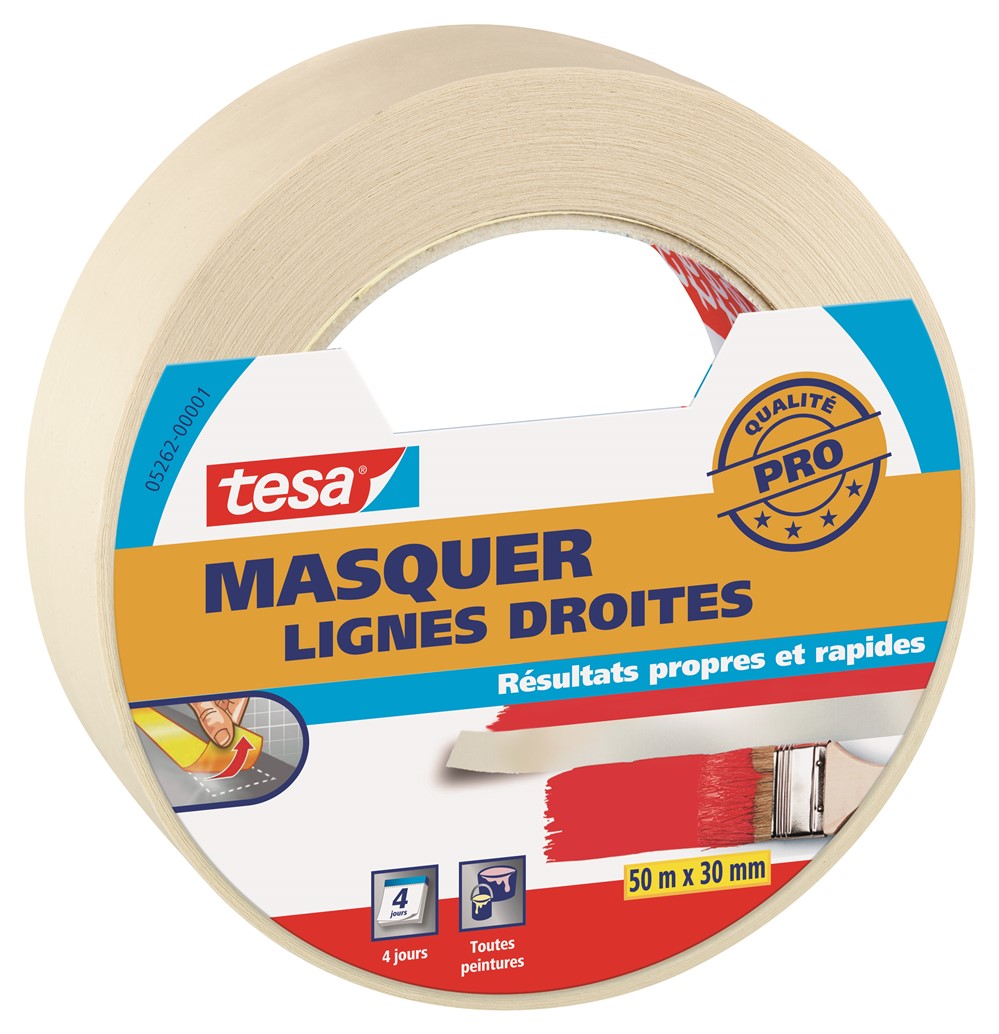 Adhésif Masquage Sans Traces Peinture Intérieurs Extérieurs 50mx30mm