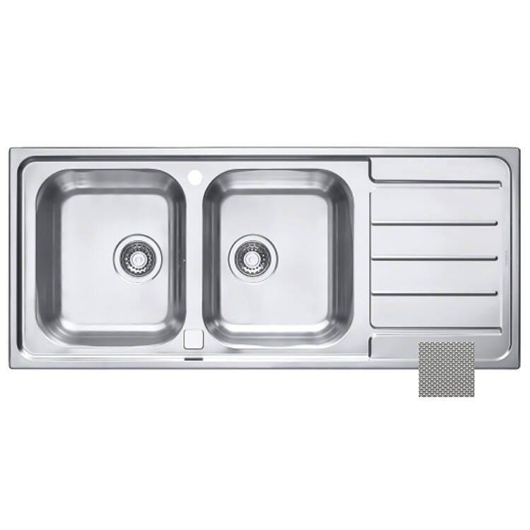 Evier 2 bacs 116x50cm Line+ inox - DIADEM