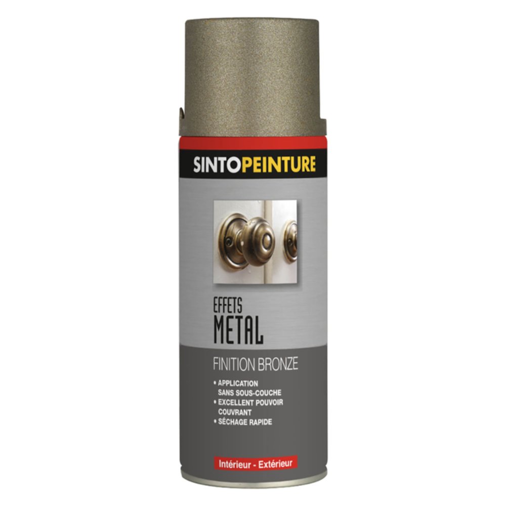 Peinture aérosol effet métal Bronze 400ml - SINTO PEINTURE