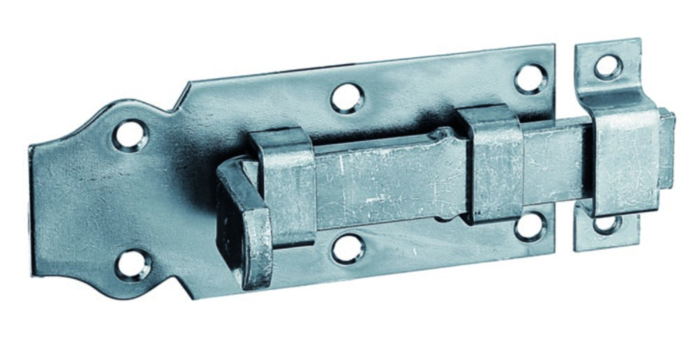 Verrou de porte avec poignée large + gâche attachée 100x44mm - ALBERTS