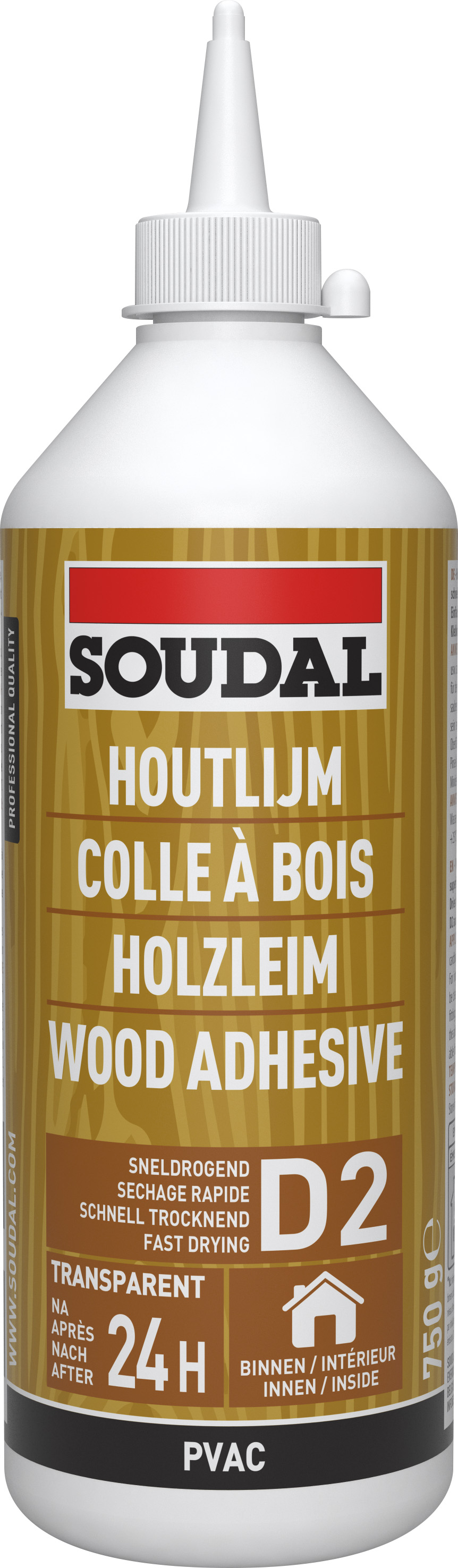 Colle bois rapide (D2) 750g - SOUDAL 