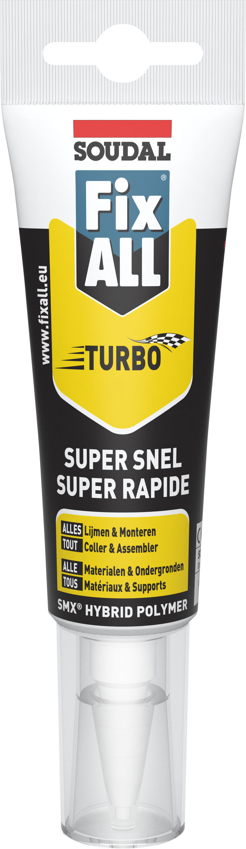 MASTIC-COLLE FIX ALL TURBO BLANC 125ML