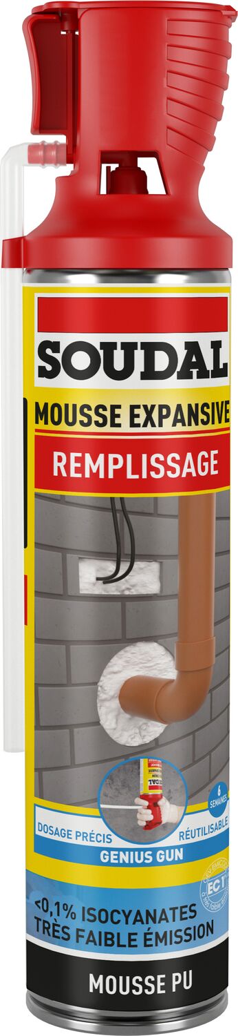 Mousse expansive spéciale remplissage Genius Gun 500ml