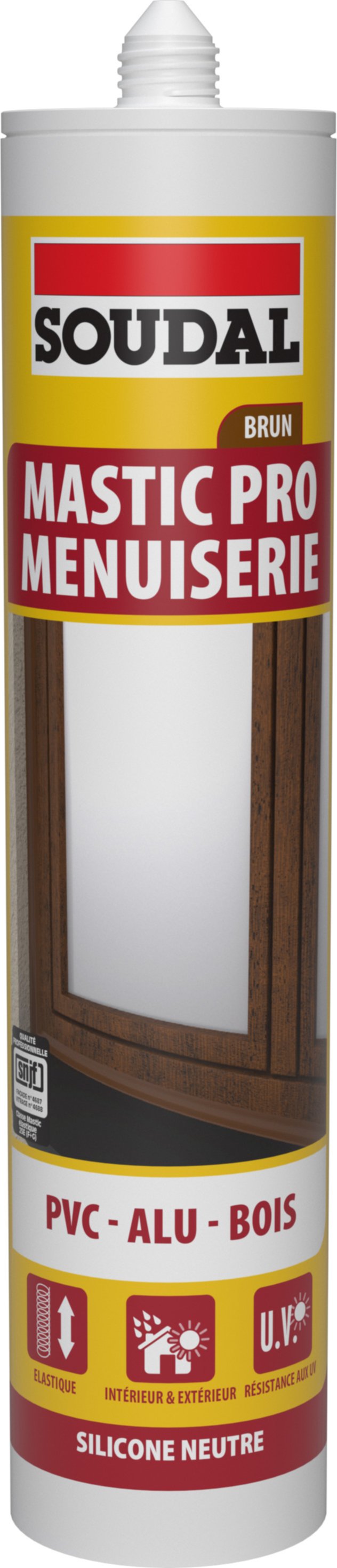 SILICONE MENUISERIE SNJF BRUN 280ML