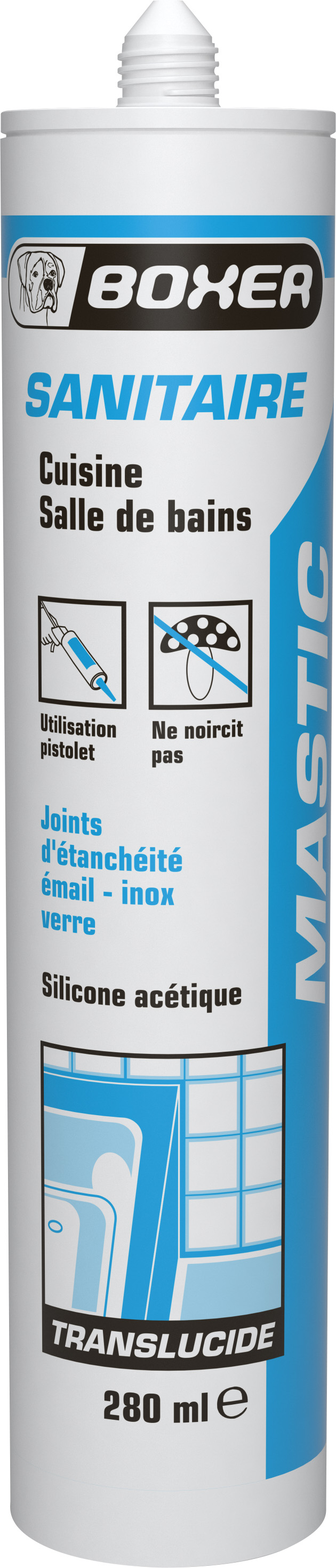 SILICONE SANITAIRE TRANSPARENT 280ML