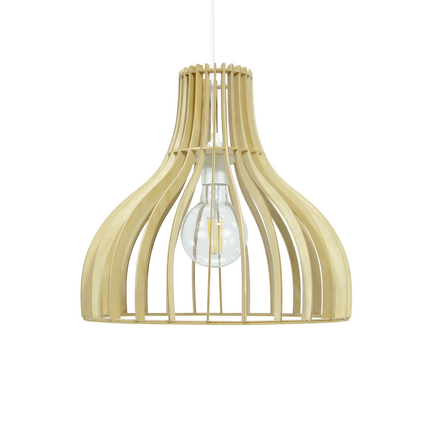 SUSPENSION BISTONE-C CREATION 1*E27 60W-REF 546161 NATUREL HT37CM D37CM