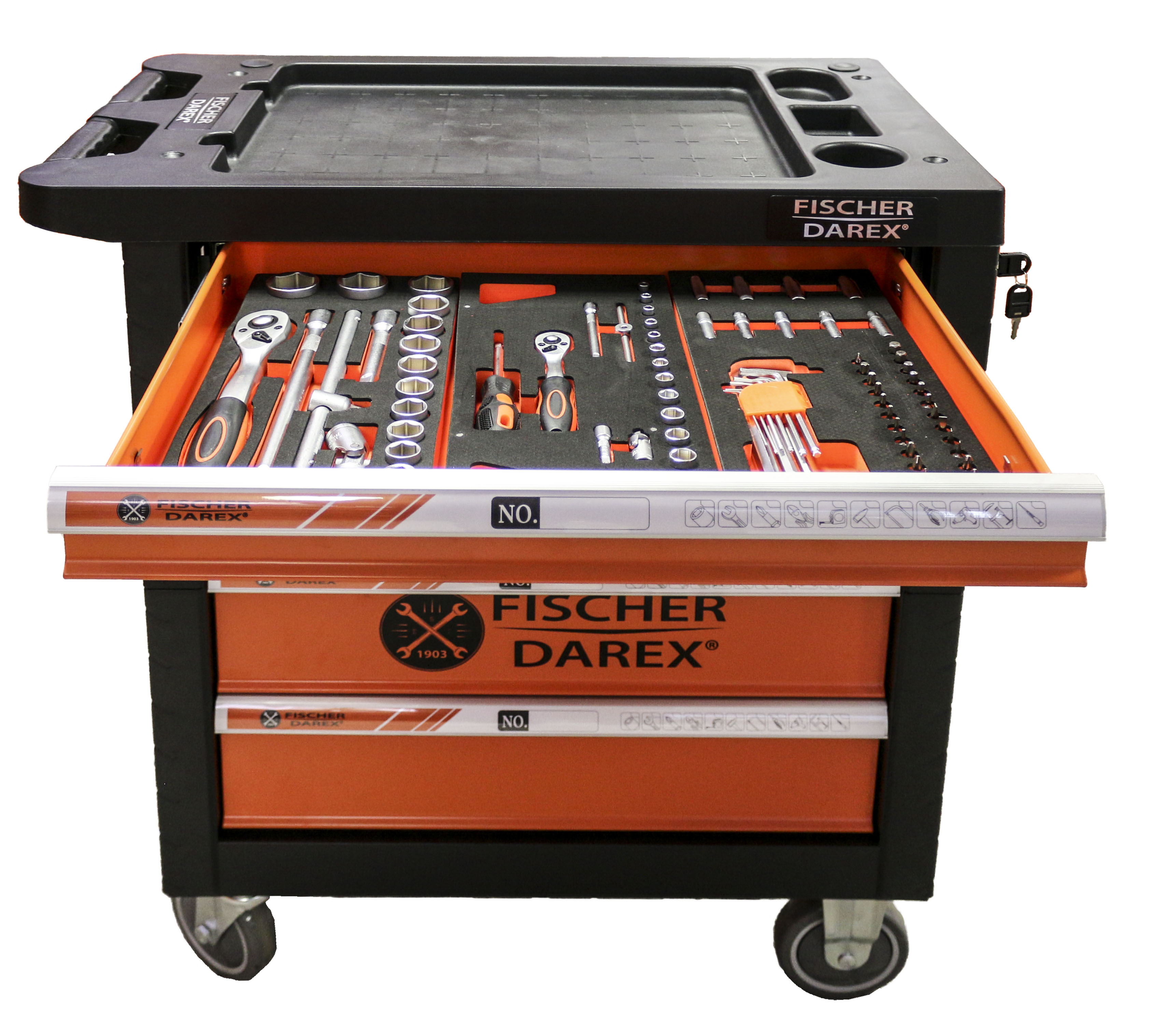 Servante d'atelier + 129 outils - FISCHER DAREX