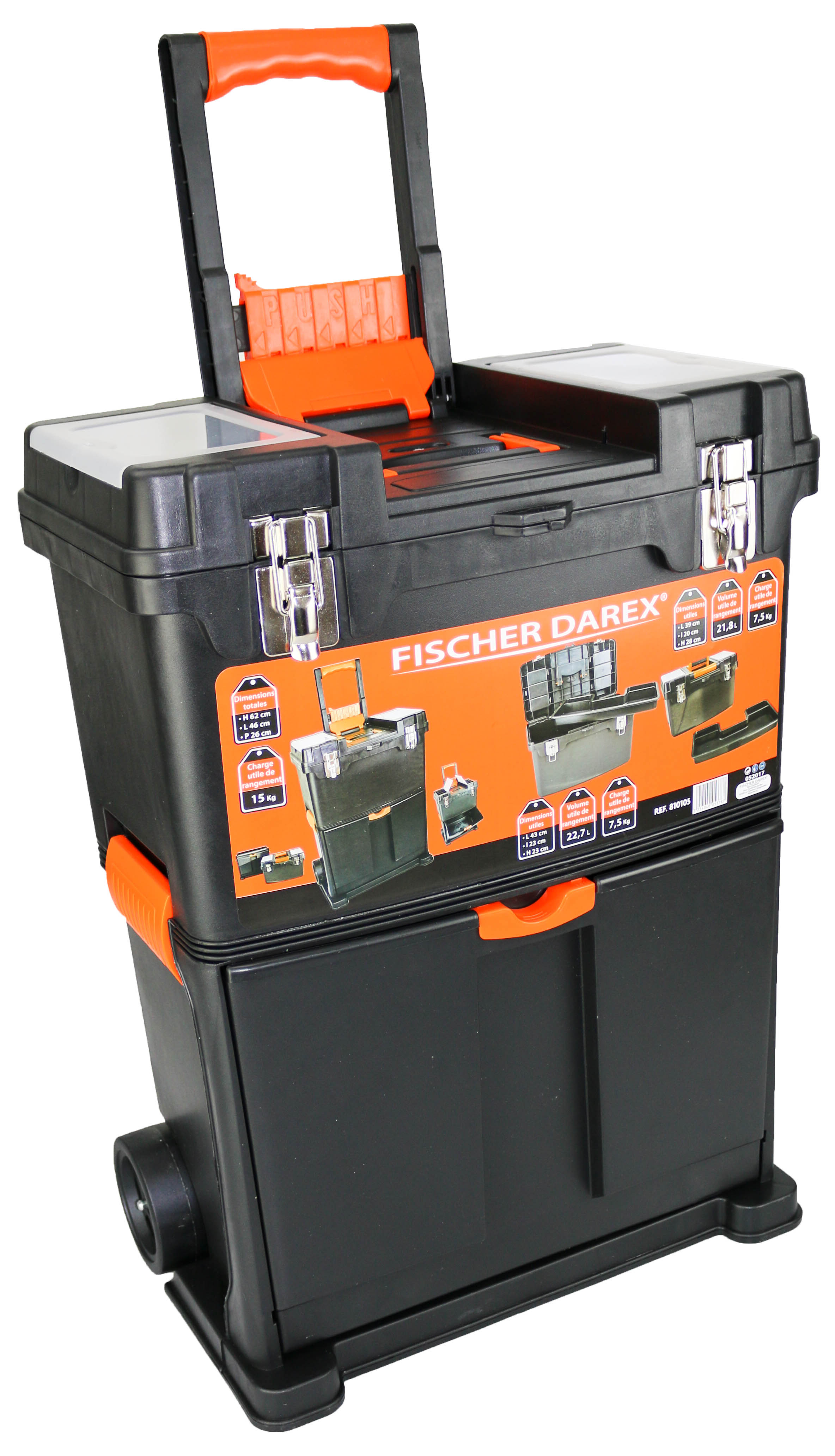 SERVANTE PLASTIQUE + 36 OUTILS