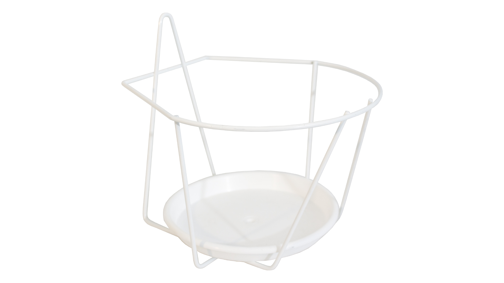 PORTE-POT MURAL 16CM BLANC