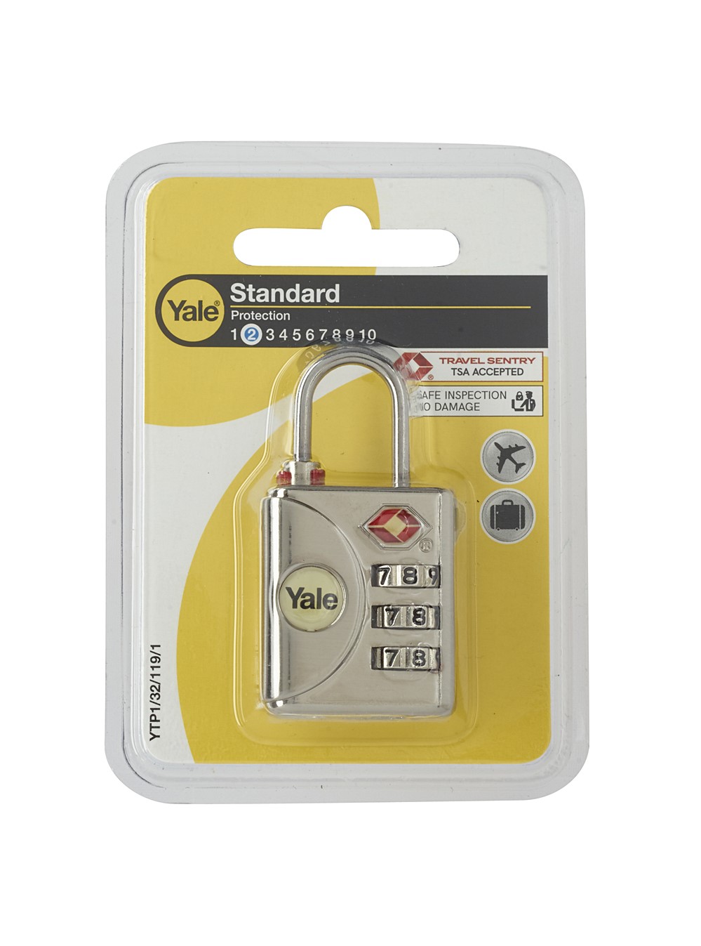 CADENAS TSA A COMBINAISON YALE ZINC NICKELE L.32MM