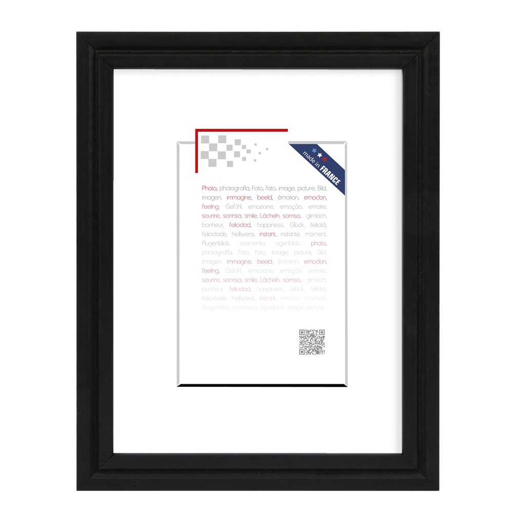 Cadre photo 13x18cm couture noir