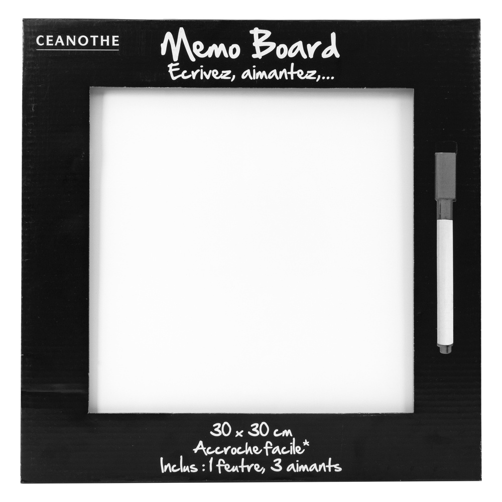 Memo board blanc 30x30