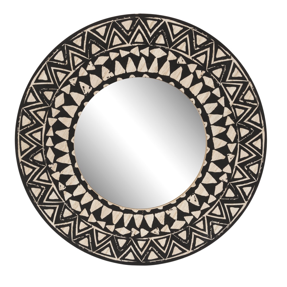 Miroir imprimé ethnique Ø40cm