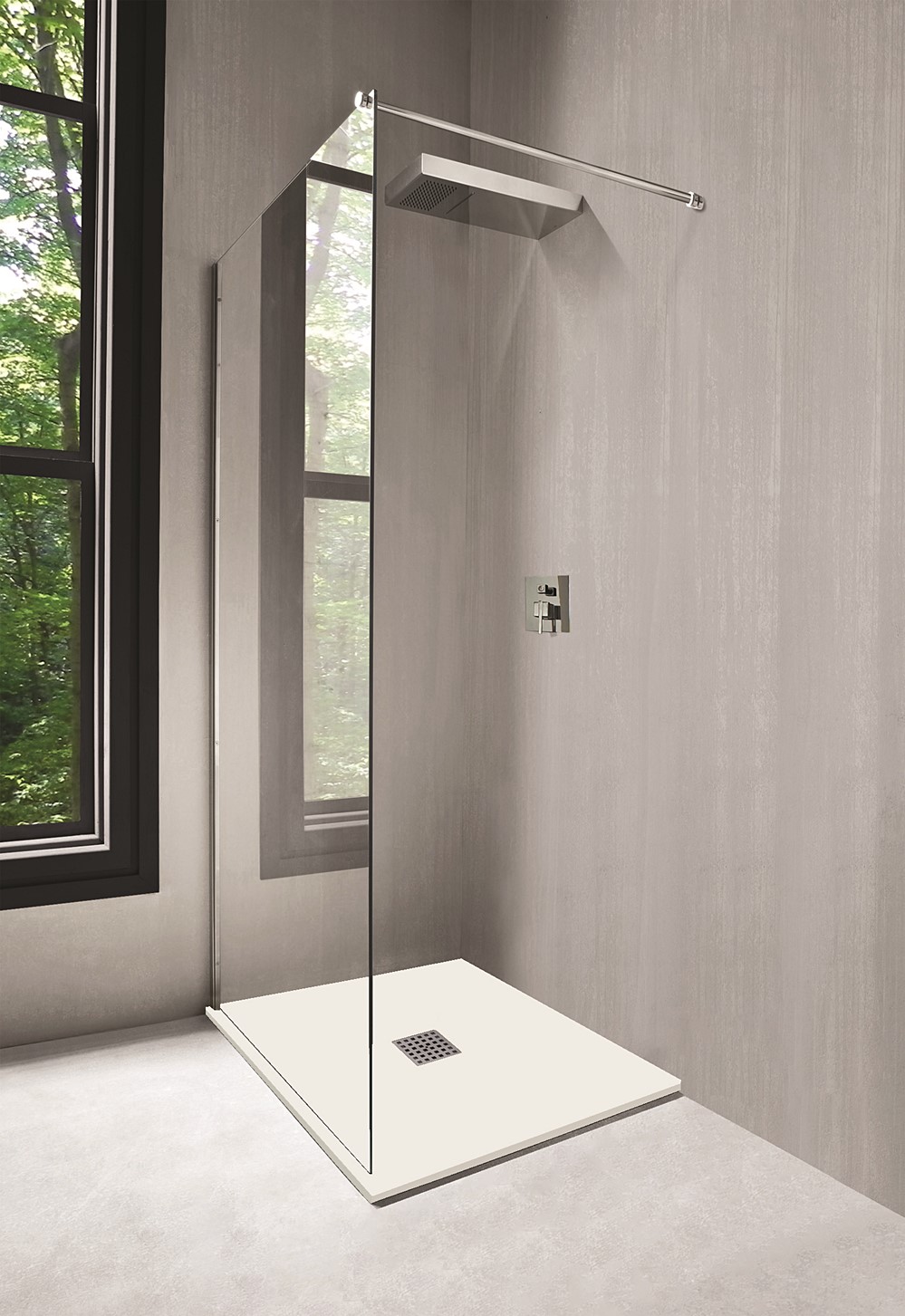 Receveur de douche Nola 90x90x3cm Résine blanc - ONDEE